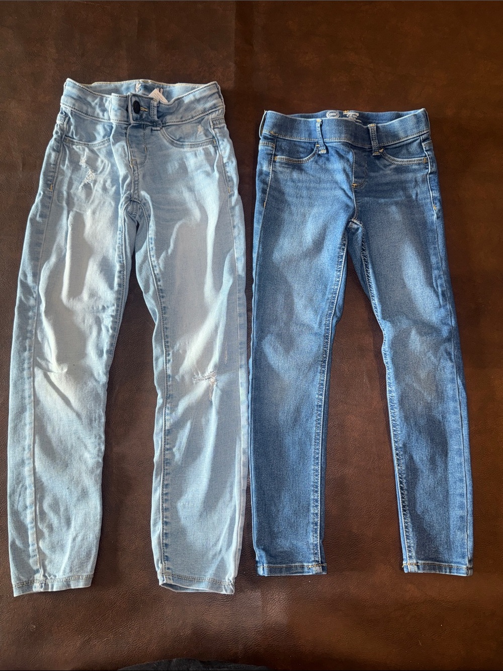 Girls Light and Medium Blue Jeans - Classic Slim Fit